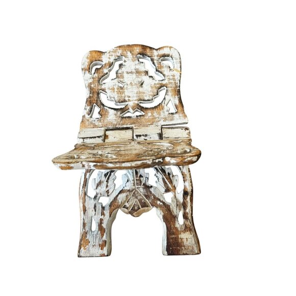 Handcrafted Rustic Wood Quran Stand Book Holder Folding Carved Decorative - Picture 6 of 11